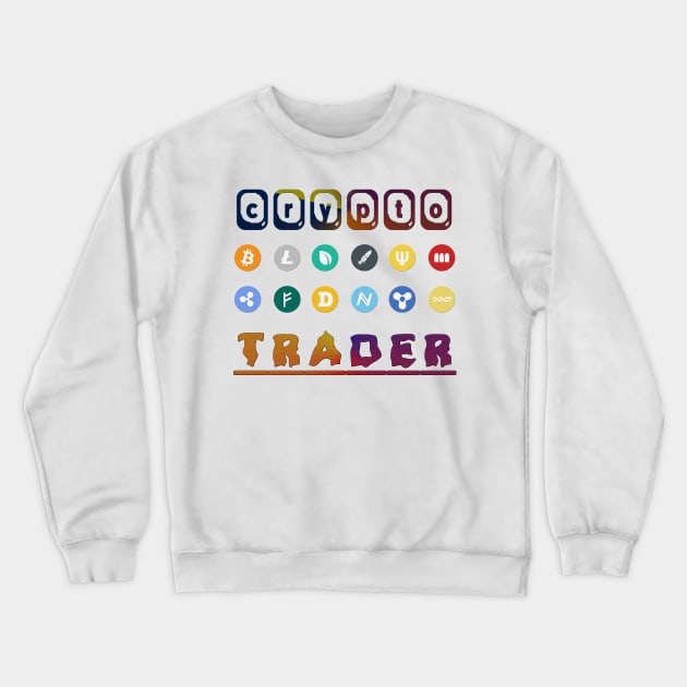 Crypto Trader Bitcoin & Cryptocurrency Blockchain Crewneck Sweatshirt by theperfectpresents